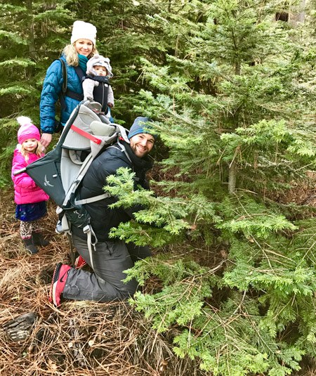 A family at our annual Tree Hunt. Photo: Joan Amero